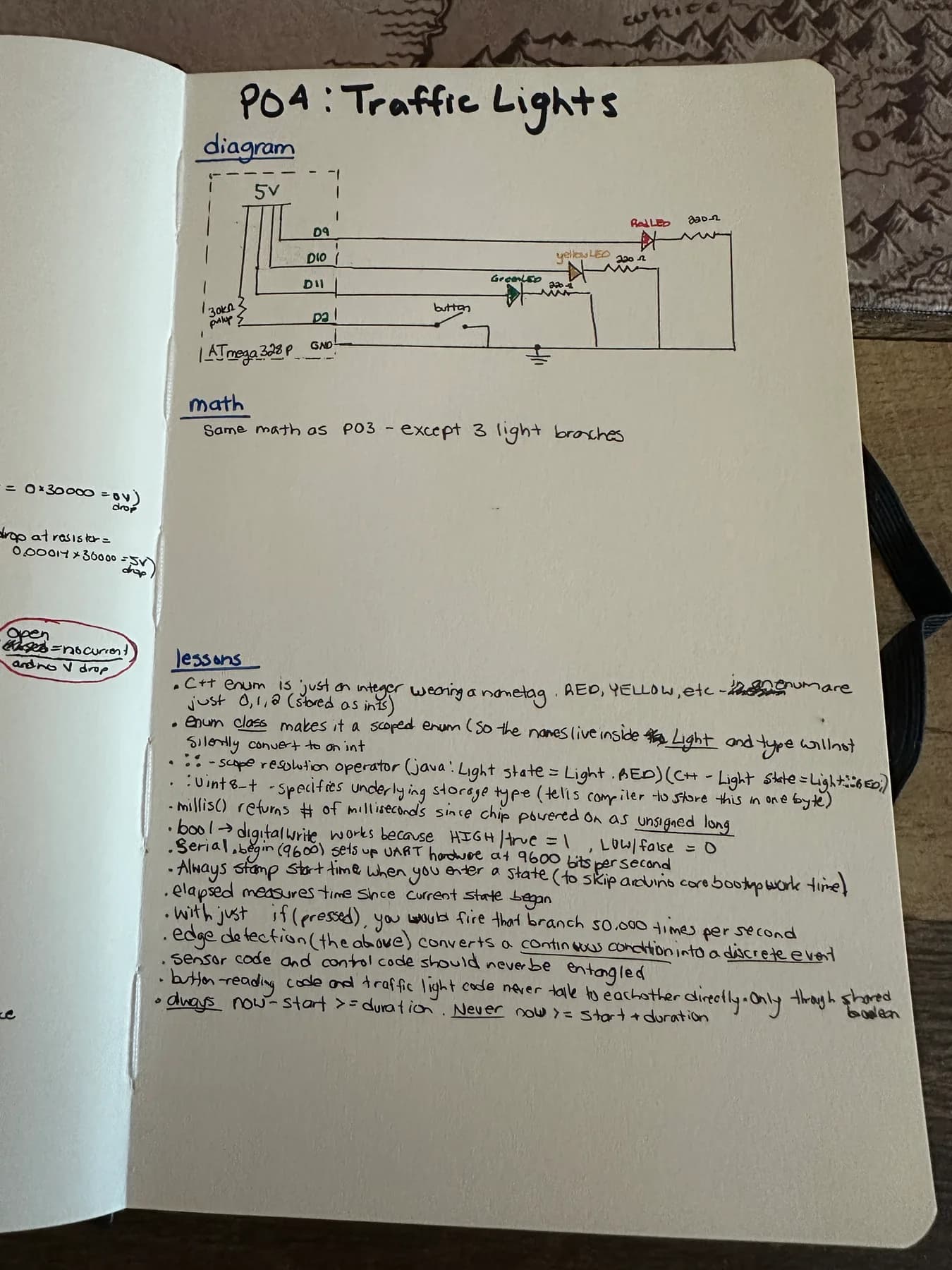Traffic Light, notebook page 1